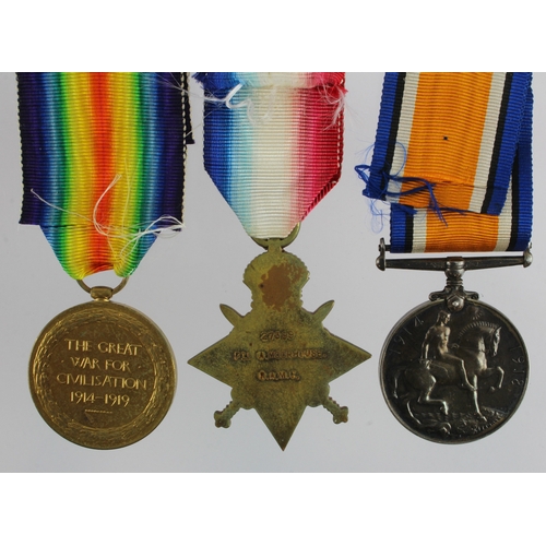 561 - 1915 Star Trio (27399 Pte A Moorhouse RAMC)