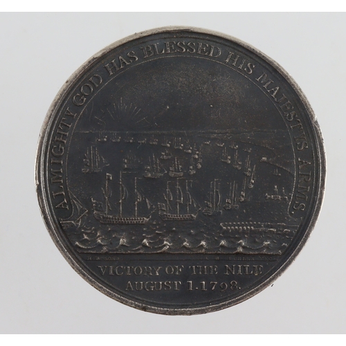 583 - Battle of the Nile medal, 1798, inscription to edge worn in places, sold as seen