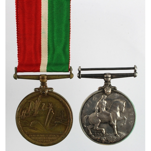 593 - BWM & Mercantile Marine Medal (Phillip Wooster) born London  (2)