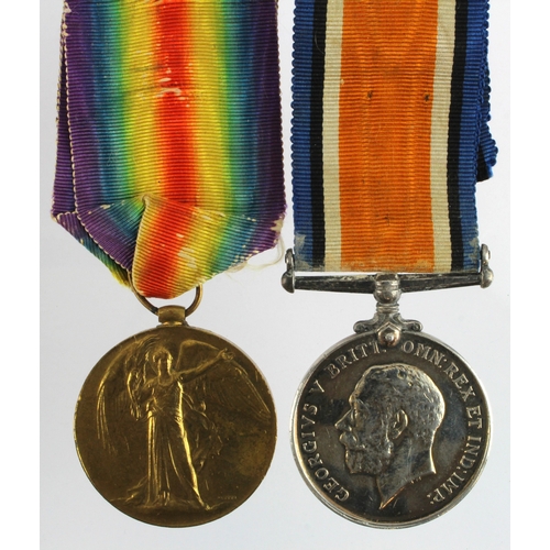 598 - BWM & Victory Medal (20175 Pte W Griffiths Lan.Fus) with research, lived Collyhurst, Manchester. Wou... 