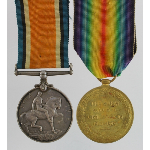 606 - BWM & Victory Medal (2604 Pte J Findlay Gordons) with research, born Old Macher, Aberdeenshire.