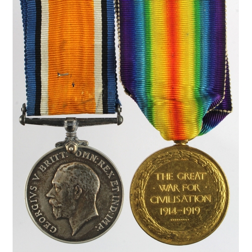 608 - BWM & Victory Medal (29717 Pte G Kerr Ches.R.) with research, lived Liverpool