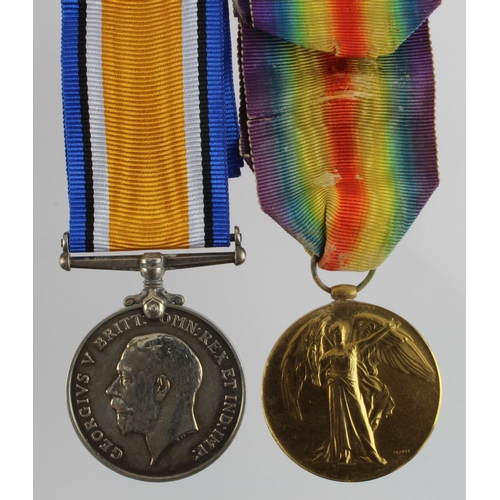 612 - BWM & Victory Medal (33623 Pte A E Earl Bedford Regt) with research, born Moulton, Northants.