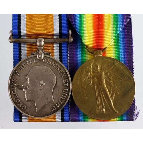 618 - BWM & Victory Medal (38566 Pte A L James Norfolk Regt) Killed in Action 29th Sept 1918, born Bedford... 