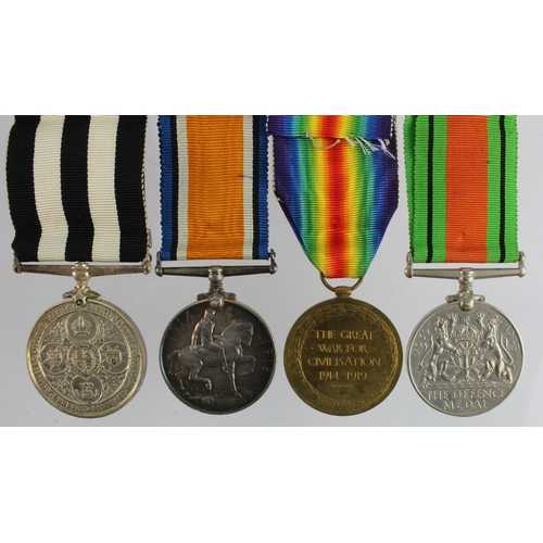 619 - BWM & Victory Medal (40014 Pte A S S Bracey Som.L.I.) Defence Medal and St John Service Medal (Sgt.A... 