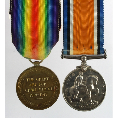 624 - BWM & Victory Medal (52127 Pte V T Heald Liverpool Regt) with research, served 19th / 4th / 2/6th Bn... 