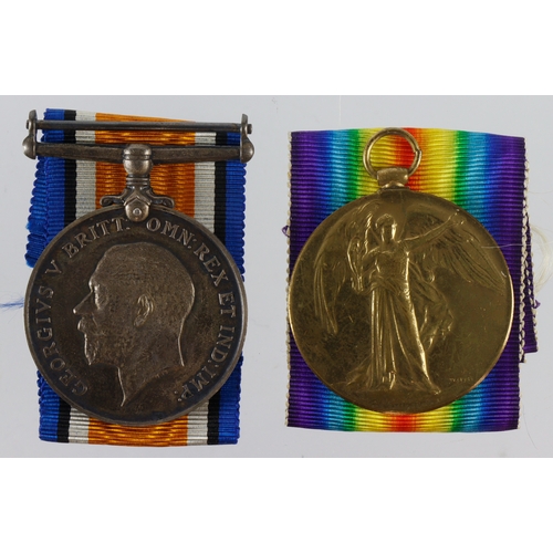 626 - BWM & Victory Medal (6303 Pte H Hall 22-London R) later Wounded with R.Ir.Rif. With box of issue and... 