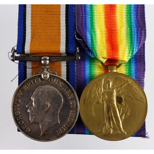 632 - BWM & Victory Medal (G-15298 Pte E C Holmes R.W.Kent.R) Killed in Action with 7th Bn 19th Sept 1918.... 