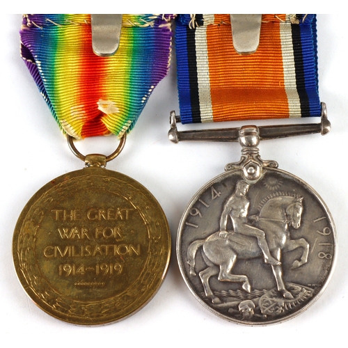 637 - BWM & Victory Medal (P-6722 L.Cpl C F Fisk MFP)