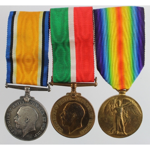 639 - BWM & Victory Medal (R A Harms FMN MFA), Mercantile Marine Medal (Richard A. Harms) mounted as worn.... 