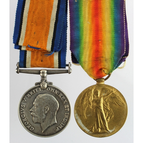 645 - BWM & Victory Medal to (39119 Pte P A Wood Norfolk R) with research, born Tooting, London. Served 12... 