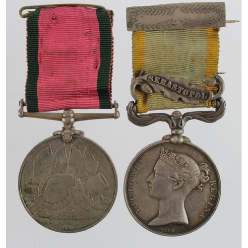 662 - Crimea Medal with Sebastopol clasp privately named (1965 Corpl John Millard L.T.C.) with Turkish Cri... 