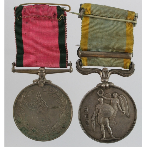 662 - Crimea Medal with Sebastopol clasp privately named (1965 Corpl John Millard L.T.C.) with Turkish Cri... 