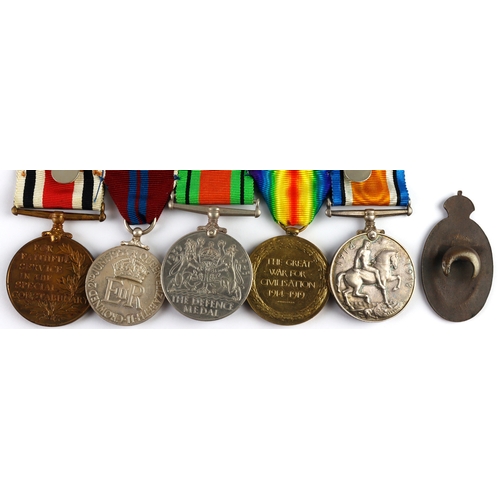 691 - Group mounted as worn, BWM & Victory medal (18831 1.A.M. C.W. Cave R.A.F.), Defence medal, 1953 Coro... 