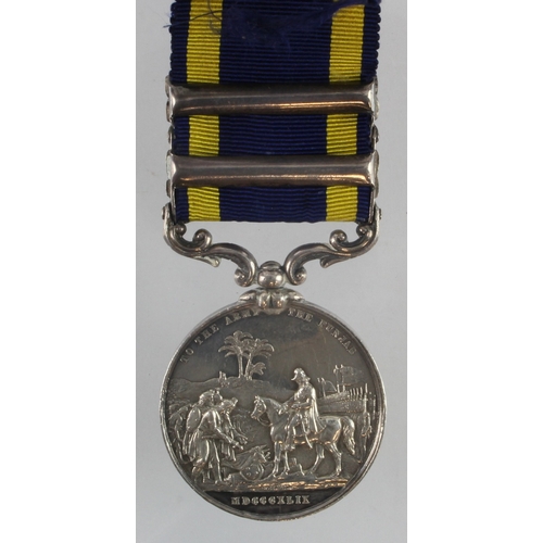 748 - Punjab Medal 1849 with bars Goojerat/Chilianwala named (Lieut H. Swinhoe, 30th Bengal N.I.). Henry S... 