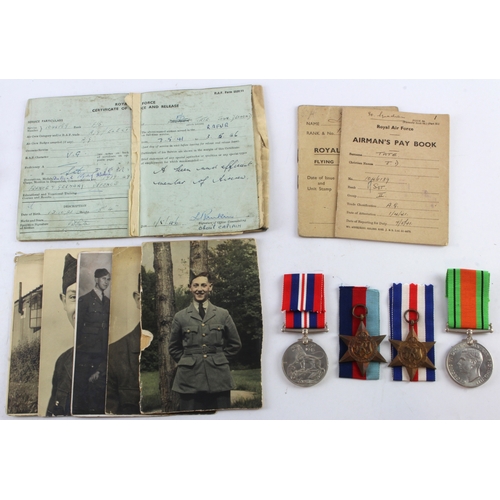 760 - RAF WW2 group to Air Gunner 1046189 John Desmond Tate comes with 1939-45 star, F&G star,  Defence an... 