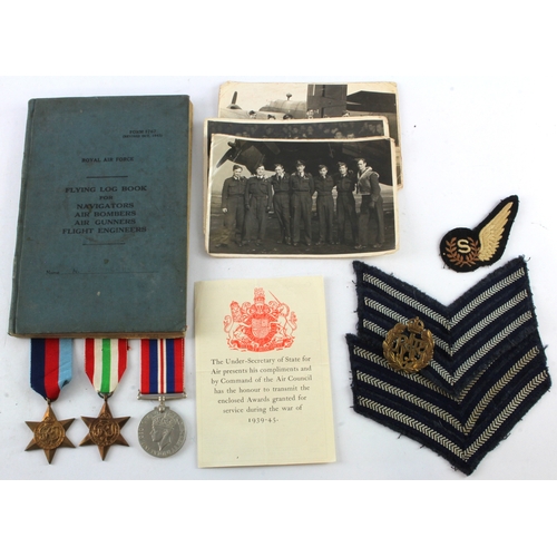 761 - RAF WW2 log book group to 2211348 Sgt N Souteran W/OP with 221 Sqd Costal Command flew in Wellington... 