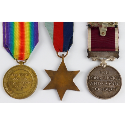 763 - Regular Army LSGC Medal QE2 (23509054 Cpl R D Fraser R.Signals) 1939-45 Star, WW1 Victory Medal (119... 