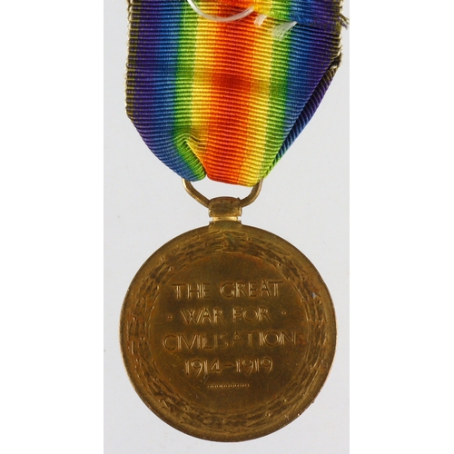 806 - Victory medal to 24201 Pte T Ellis 10th bn Lancashire Fusiliers K in A 12-10-1918.  Buried Neuville ... 