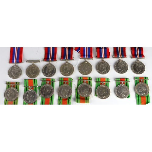 816 - WW2 Defence Medals (x8) and War Medals (x8)  (16 in total)