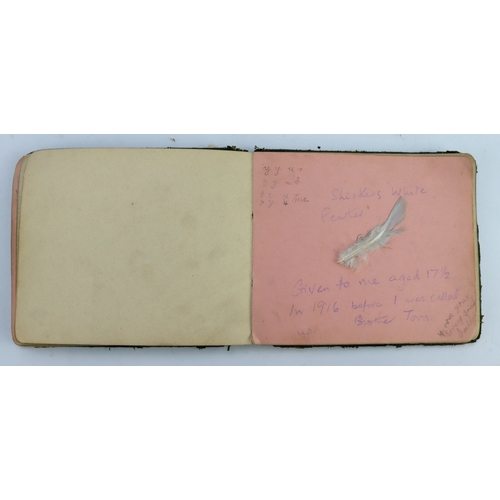 827 - Baron Von Richtofen interest, a WW1 Autograph book with multiple entries, mostly WW1 period, on last... 