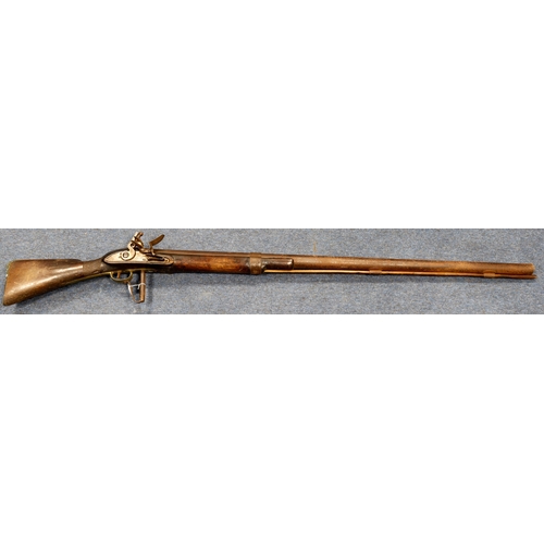 88 - Giant Flintlock Fort / Punt Gun, late 18th century, lock signed 'Lyndon' with English proof marks to... 