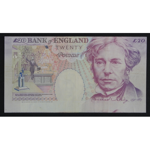 107 - ERROR Kentfield 20 Pounds issued 1994, a very scarce DOUBLE error, design misplaced vertically and t... 