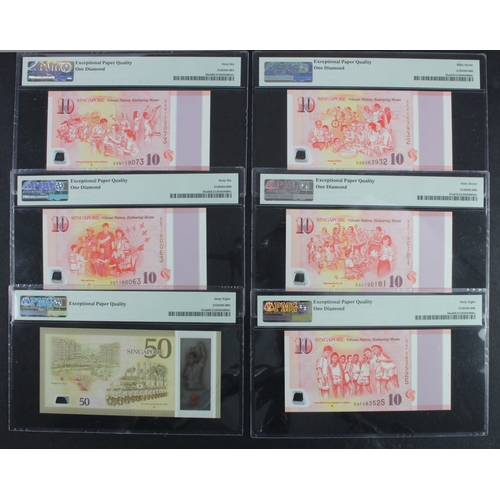 1073 - Singapore (6), a good group of Commemorative notes all issued 2015, these notes commemorate Singapor... 