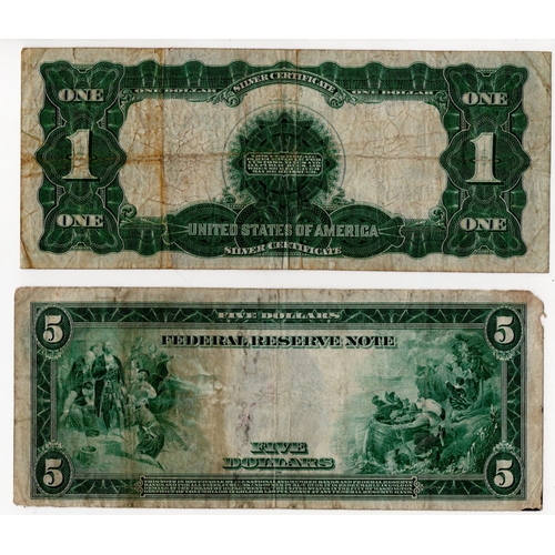 1147 - United States of America (2), 5 Dollars dated series of 1914, Federal Reserve Note, signed Burke & H... 