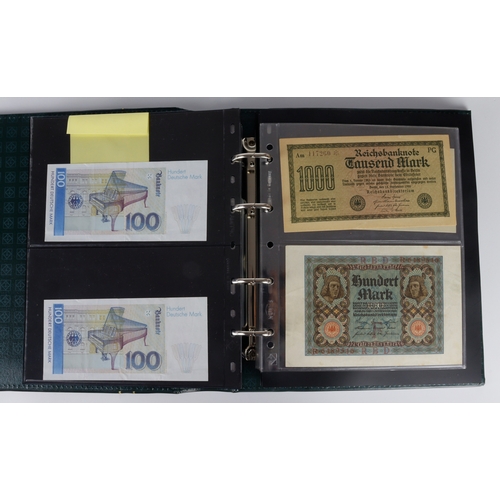 1156 - World (105), collection in album including Austria 500 Schilling 1965 (2), Germany 100 Deutsche Mark... 