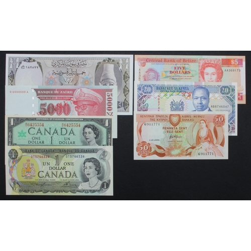 1169 - World (7), comprising Belize 5 Dollars dated 1990, Canada 1 Dollar (2) dated 1967 & 1973, Cyprus 50 ... 