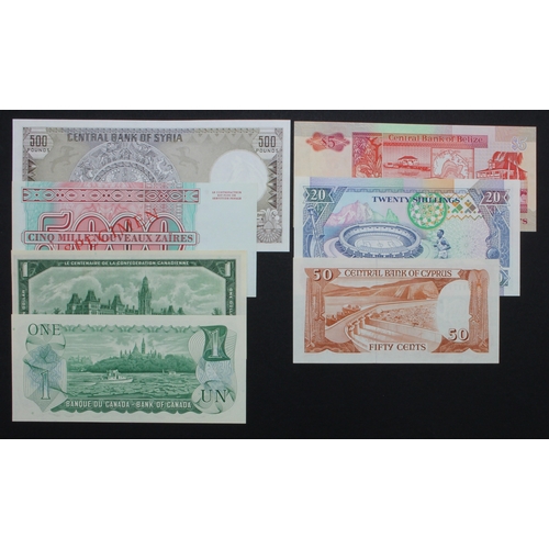 1169 - World (7), comprising Belize 5 Dollars dated 1990, Canada 1 Dollar (2) dated 1967 & 1973, Cyprus 50 ... 