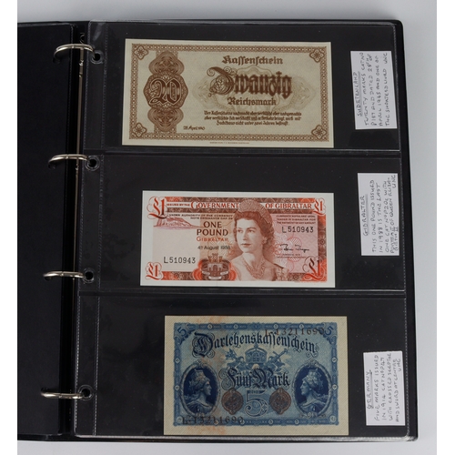 1177 - World in Hendon album (47), including St. Helena 20 Pounds 2004, Falkland Islands 10 Pounds 2011, Rh... 