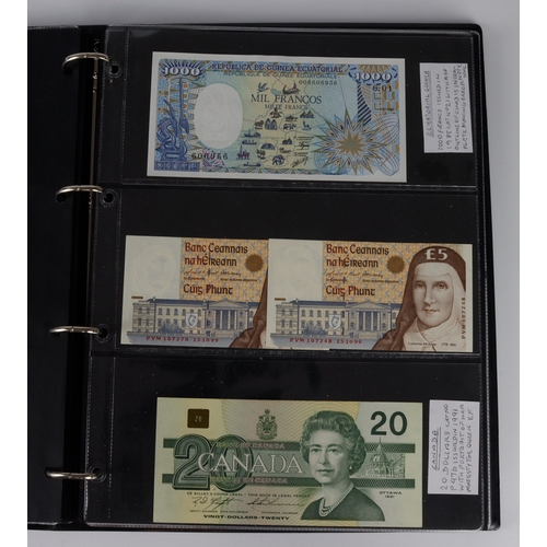 1177 - World in Hendon album (47), including St. Helena 20 Pounds 2004, Falkland Islands 10 Pounds 2011, Rh... 