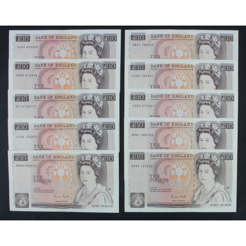 145 - Gill 10 Pounds (10) issued 1988, pictorial series D (B354, Pick379e) generally about VF