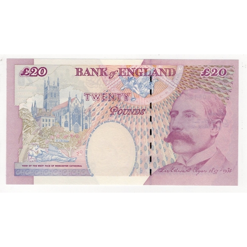 185 - Lowther 20 Pounds (B386) issued 1999, rare FIRST RUN 'AA01' prefix with LOW serial number, serial AA... 