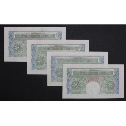 231 - Peppiatt 1 Pound (4) issued 1934, pre war issues without security thread, including a consecutively ... 