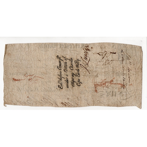 279 - Leicester Bank 5 Pounds dated 1811, No. V975 for Bellairs, Welby & Co. (Outing 1166b), bankruptcy st... 