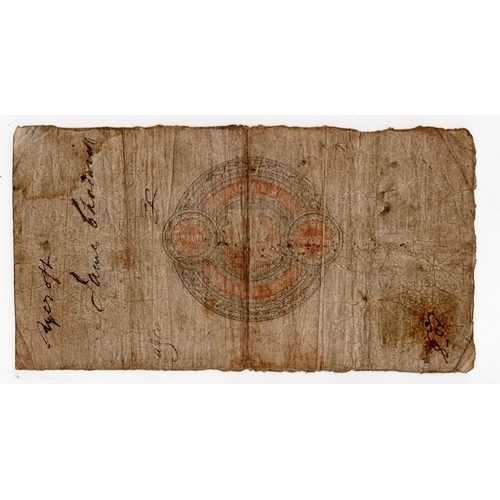 284 - Saddleworth Union Bank 1 Pound dated 1825, No. 590 for Jno. Harrop, Edwd. Brown & Co. (Outing1845b) ... 