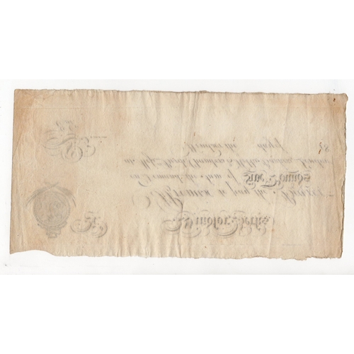 293 - Windsor Bank 5 Pounds unissued without serial numbers or signatures, for James Coombs (Outing2376c) ... 