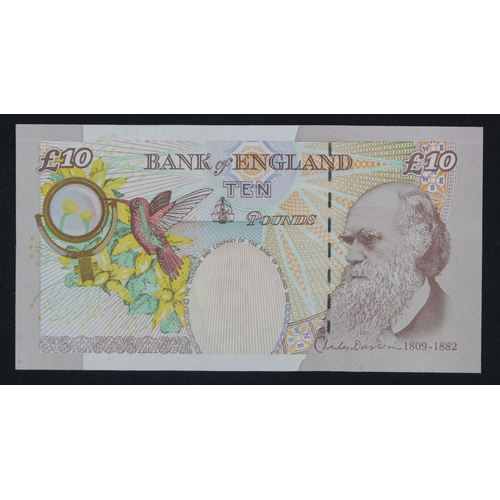 38 - Bailey 10 Pounds (B400) issued 2004, rare FIRST RUN 'CC41' prefix, serial CC41 624638 (B400, Pick389... 