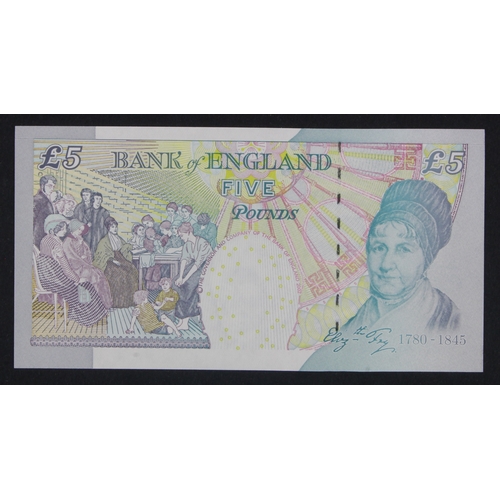 40 - Bailey 5 Pounds (B398), issued 2004, rare LAST RUN 'LE90' prefix, serial LE90 935042 (B398, Pick391c... 