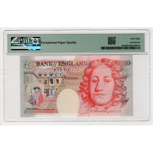 45 - Bailey 50 Pounds (B404) issued 2006, serial R66 476696 (B404, Pick393a) in PMG holder graded 68 EPQ ... 