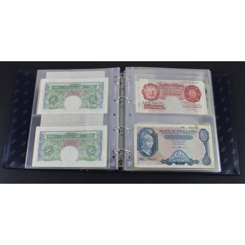 49 - Bank of England & Treasury (87), collection in album with slip case, Bradbury 1 Pound & 10 Shillings... 