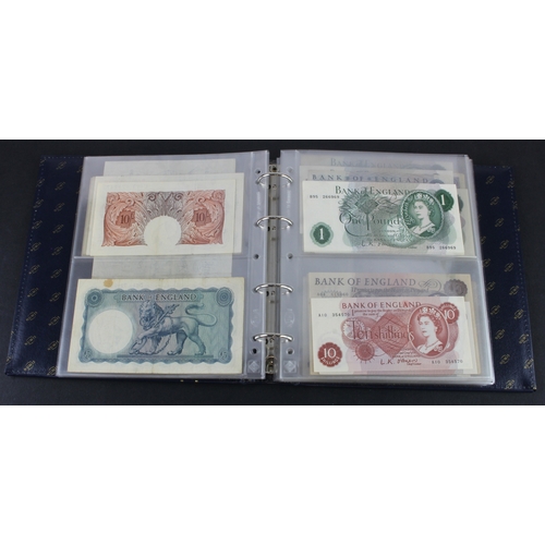 49 - Bank of England & Treasury (87), collection in album with slip case, Bradbury 1 Pound & 10 Shillings... 