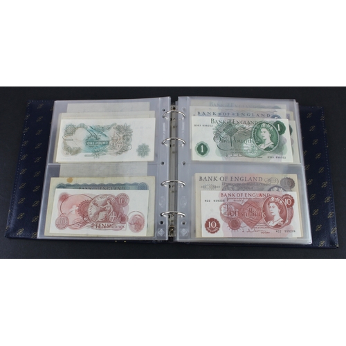 49 - Bank of England & Treasury (87), collection in album with slip case, Bradbury 1 Pound & 10 Shillings... 