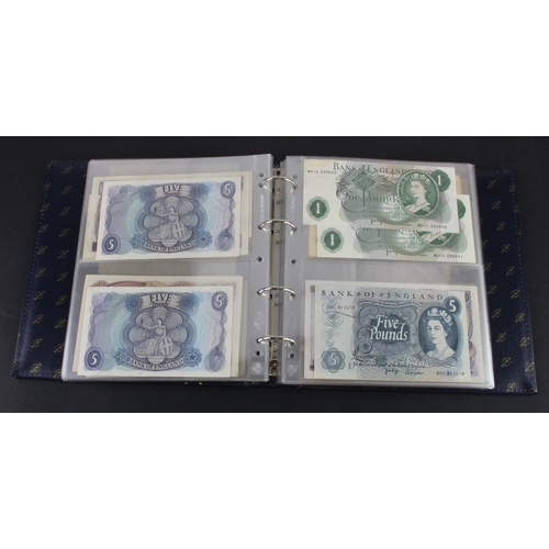 49 - Bank of England & Treasury (87), collection in album with slip case, Bradbury 1 Pound & 10 Shillings... 