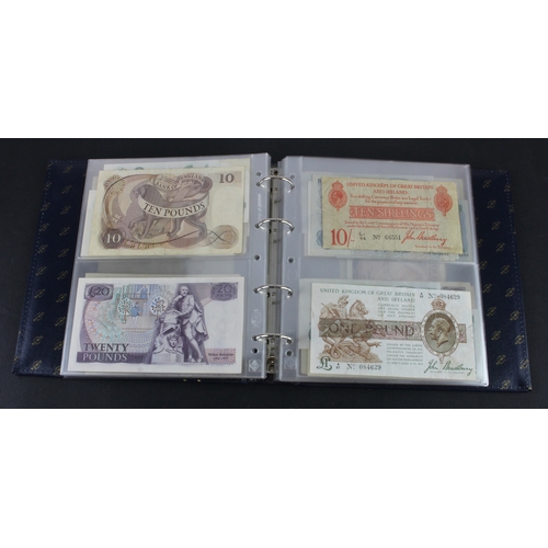 49 - Bank of England & Treasury (87), collection in album with slip case, Bradbury 1 Pound & 10 Shillings... 