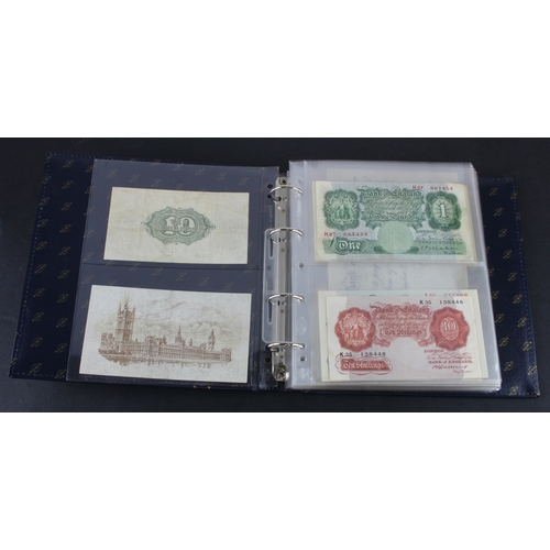 49 - Bank of England & Treasury (87), collection in album with slip case, Bradbury 1 Pound & 10 Shillings... 