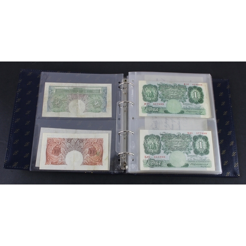 49 - Bank of England & Treasury (87), collection in album with slip case, Bradbury 1 Pound & 10 Shillings... 